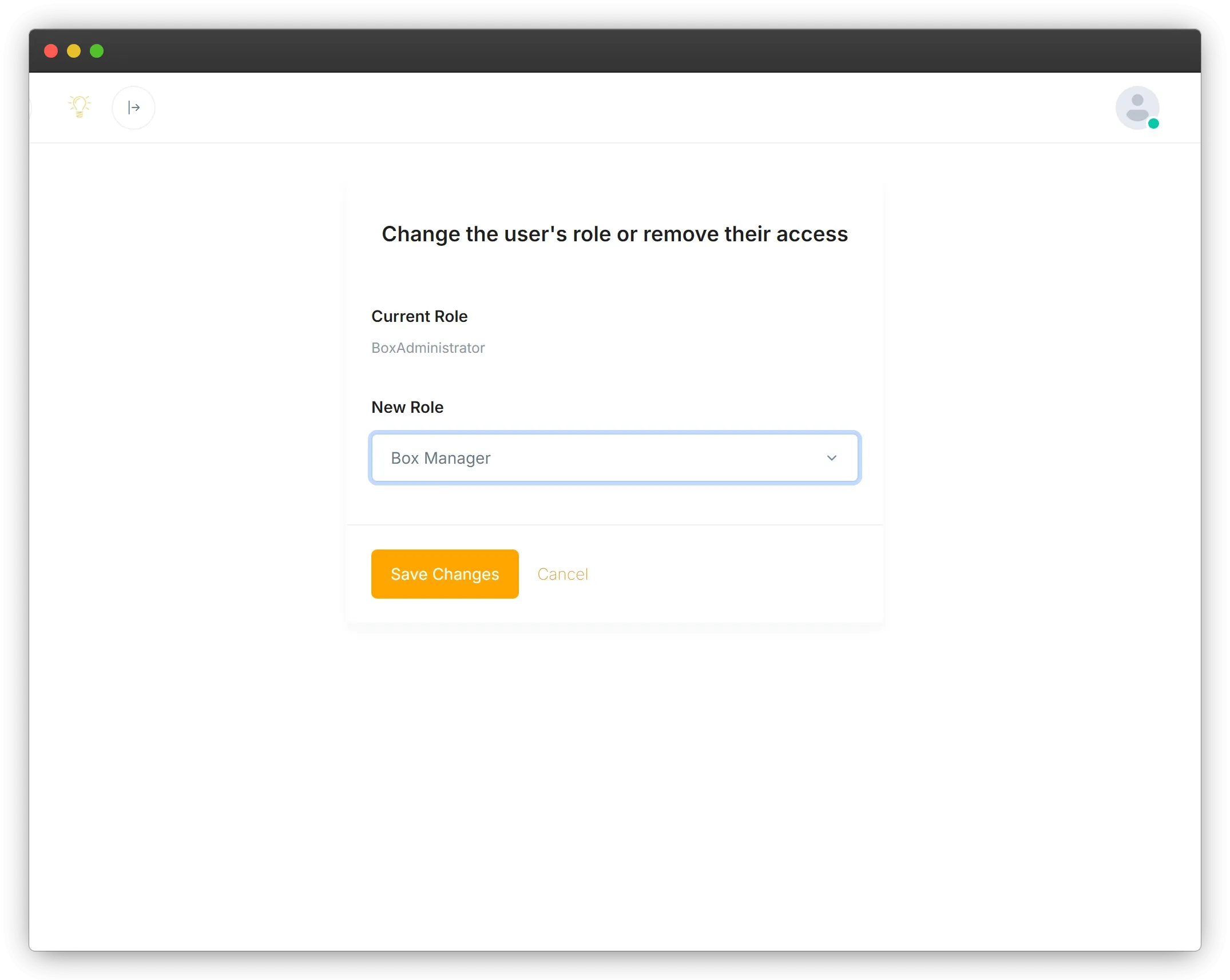 Screenshot showing the form for inviting a new user to manage a suggestion box